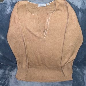 Calvin Klein ribbed brown sweater